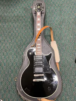 GIBSON CUSTOM SHOP LES PAUL CUSTOM EBONY BLACK USA ELECTRIC GUITAR FREE SHIPPING