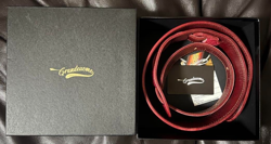 NEW 2022 GRANDEUOMO × GIBSON GUITAR LEATHER STRAP RED