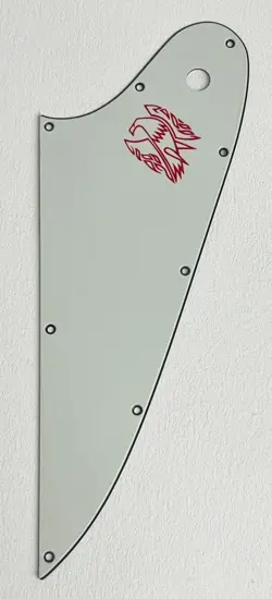 RED LOGO FOR GIBSON FIREBIRD GUITAR SLINGER PARTS GUITAR PICKGUARD, PARCHMENT