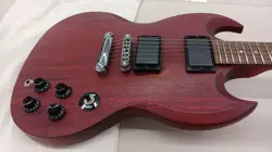 GIBSON SGJ CHERRY SATIN USED 2012 MAHOGANY BODY ROSEWOOD FINGERBOARD W/SOFT CASE