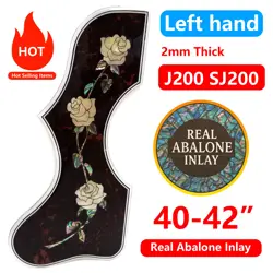 LEFT HAND GUITAR SCRATCH PLATE  ABALONE SHELL INLAID FOR GIBSON J200 SJ200