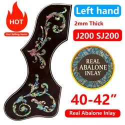 ABALONE INLAY LEFT HAND PICKGUARD FOR GIBSON J200 SJ200 STYLE 41/42 INCH GUITARS