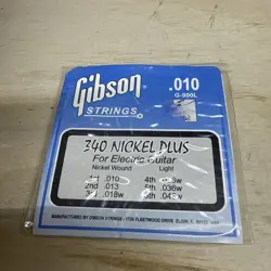 NOS GIBSON .010 FLAT WOUND MEDIUM GAUGE ELECTRIC GUITAR STRINGS!