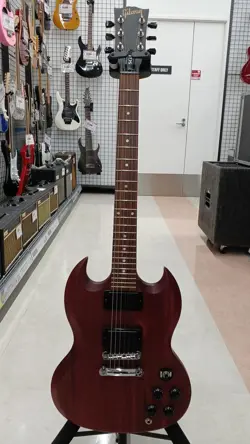 GIBSON SGJ CHERRY SATIN ELECTRIC GUITAR SG TYPE