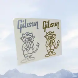 GIBSON GUITAR BASS NECK HEAD HEADSTOCK SELF-ADHESIVE FOIL STAMPING STICKER NEW.