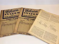 LOT OF VINTAGE SHEET MUSIC 200+ PGS HAWAIIAN GUITAR GIBSON SYSTEM 4 PARTS 1937
