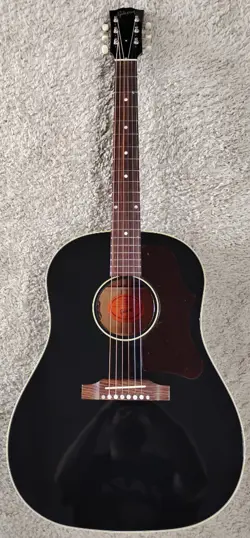 2023 GIBSON J-45 50'S ORIGINAL EBONY ACOUSTIC/ELECTRIC GUITAR & HARD CASE - USED