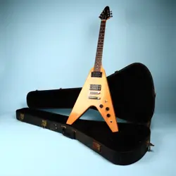 1984 GIBSON FLYING V GUITAR YELLOW ELECTRIC GUITAR