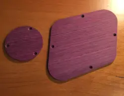 GUILFORD PURPLEHEART BACKPLATE SET - FITS GIBSON LES PAUL STANDARD USA