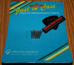 GROVER SPLIT RIVET SCREWS CHROME HARDSHELL JUST IN CASE GUITAR PARTS PROJECT 5