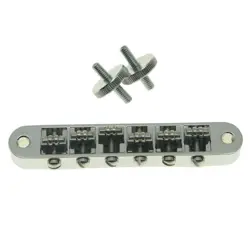 *NEW ROLLER SADDLE BRIDGE M4 THREADED POST FOR GIBSON TUNEOMATIC LES PAUL CHROME