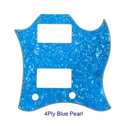 FOR US GIBSON SG  FULL FACE GUITAR PICKGUARD WITH PAF HUMBUCKER, BLUE PEARL