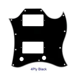 FOR US GIBSON SG  FULL FACE GUITAR PICKGUARD WITH PAF HUMBUCKER, 4PLY BLACK
