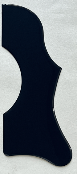 CRYSTAL BLACK PICKGUARD FIT GIBSON J45 & J50 STYLE SELF ADHESIVE ACOUSTIC GUITAR