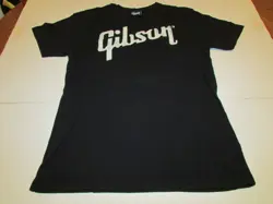 GIBSON DISTRESSED LOGO T-SHIRT BLACK MEDIUM EXC
