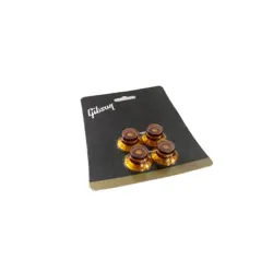 GIBSON LES PAUL KNOBS TOP HAT SET AMBER GUITAR PARTS SG V FIREBIRD ES CUSTOM HP