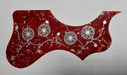 GENUINE CELLULOID PICKGUARD RED FOR USA GIBSON J200 CE STYLE ACOUSTIC GUITAR