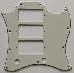 FOR FIT GIBSON SG STANDARD 3 PICKUP STYLE GUITAR PICKGUARD 3 PLY PARCHMENT