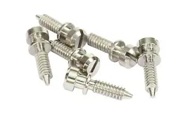 NICKEL PLATED INTONATION SADDLE SCREWS FOR GIBSON WIRED ABR-1 BRIDGE, SET OF 6