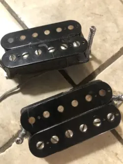 VINTAGE CIRCA 1980'S GIBSON USA HUMBUCKER ELECTRIC GUITAR PICKUP SET