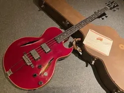1993 GIBSON TRINI BASS SEMI HOLLOW BASS HH RED-ISH PROPERLY REPAIRED NECK 4.0KG