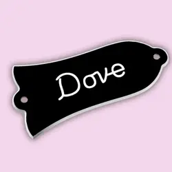PARTS FOR US GIBSON LES PAUL 'DOVE' TRUSS ROD COVER PLATE , 2PLY BLACK
