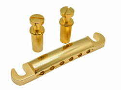 ALUMINUM STOP BAR TAILPIECE FOR EPIPHONE GIBSON LES PAUL METRIC STUDS GOLD