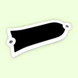 GUITAR PARTS FOR GIBSON LES PAUL GRAVE BLANK TRUSS ROD COVER PLATE , 2PLY BLACK
