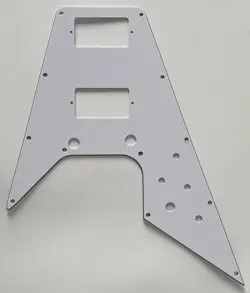 FOR FIT GIBSON FLYING V STYLE GUITAR PICKGUARD 3 PLY WHITE