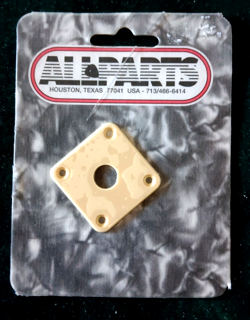 ALLPARTS AP 0633-028  CREAM PLASTIC SQUARE JACK PLATE FOR GIBSON LES PAUL®
