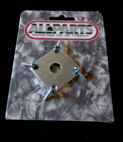 ALLPARTS AP-0633-010 CHROME FINISH METAL SQUARE JACK PLATE FOR GIBSON LES PAUL®