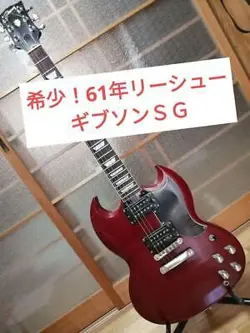 VERY RARE AND VALUABLE 1996 GIBSON SG RED 61 LEASH USED ITEM WITH MODIFICATION