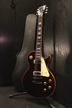 GIBSON LES PAUL DELUXE WINE RED 1975 VINTAGE ELECTRIC GUITAR