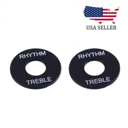 2X BLACK/W PLASTIC RHYTHM TOGGLE SWITCH PLATE FOR GIBSON EPI LES PAUL SG GUITAR