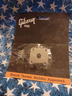 AUTHENTIC GIBSON LES PAUL JACK PLATE  CHROME NICKEL WITH SCREWS