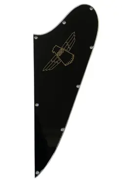 3 PLY BLACK GUITAR PICKGUARD LOGO FOR GIBSON FIREBIRD THUNDERBIRD BASS STYLE