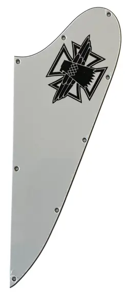 3 PLY WHITE GUITAR PICKGUARD LOGO FOR GIBSON FIREBIRD THUNDERBIRD BASS STYLE