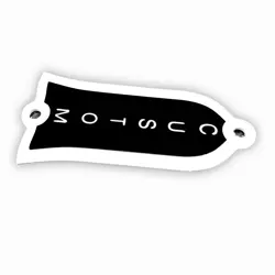 PARTS FOR US GIBSON LES PAUL CARVING 'CUSTOM' TRUSS ROD COVER PLATE , 2PLY BLACK