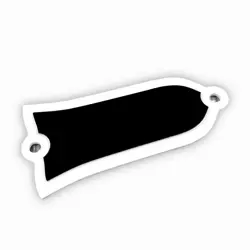 PARTS FOR US GIBSON LES PAUL CARVING TRUSS ROD COVER PLATE BLANK , 2PLY BLACK