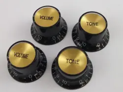 GOLD CAP BELL REFLECTOR KNOBS TOP HAT IN 2 COLOURS FOR GIBSON STYLE GUITARS