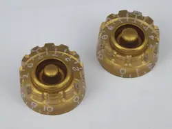 KNURLED SPEED DIAL KNOBS FOR GIBSON EPIPHONE STYLE ELECTRIC GUITARS 2 COLOURS