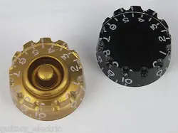 KNURLED SPEED DIAL KNOBS FOR GIBSON EPIPHONE STYLE ELECTRIC GUITARS 2 COLOURS