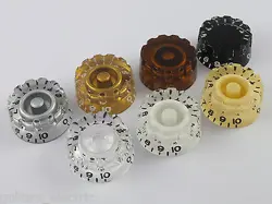 KNURLED SPEED DIAL KNOBS FOR USA GIBSON GUITAR IN 7 COLOURS