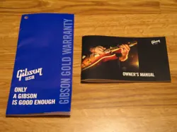 GIBSON 2018 USA WARRANTY & MANUAL CASE CANDY PAPERWORK