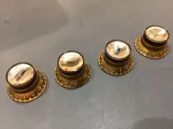 GIBSON GIBSON VINTAGE 1960S REFLECTOR GOLD X GOLD KNOB SET WITCH SOMBRERO