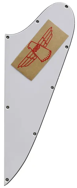 3 PLY WHITE RED LOGO PICKGUARD GUITAR FOR GIBSON THUNDERBIRD FIREBIRD BLANK