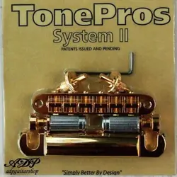 TONEPROS - BRIDGE TUNE-O-MATIC   TAILPIECE NASHVILLE GOLD FOR GIBSON LP SG