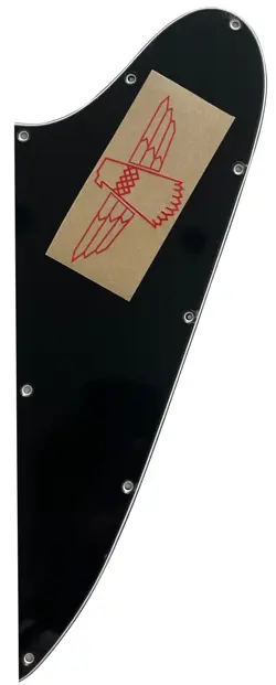 3 PLY BLACK RED LOGO PICKGUARD GUITAR FOR GIBSON THUNDERBIRD FIREBIRD BLANK