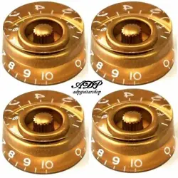 4 KNOBS SPEED PLEXI BACKGROUND GOLS INCH SIZE 24 SPLINES SHAFT STYLE GIBSON LP