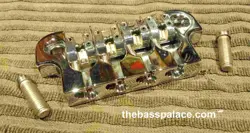 HIPSHOT GIBSON 2-POINT CHROME 4-STRING EB BASS BRIDGE MODEL 5G410C WITH STUDS